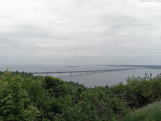 Президентский мост через Куйбышевское водохранилище - самый длинный мост в стране, состоящий из одного строения, г. Ульяновск, Россия