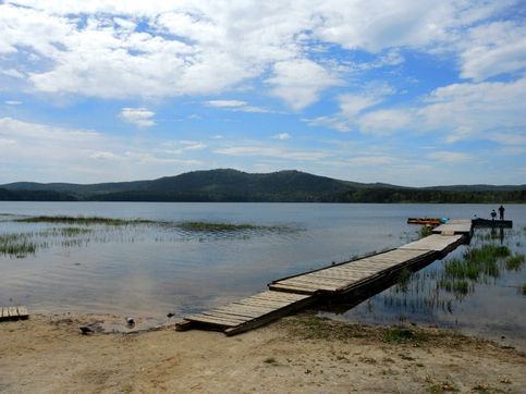 Вид на Шихан. Озеро Аракуль