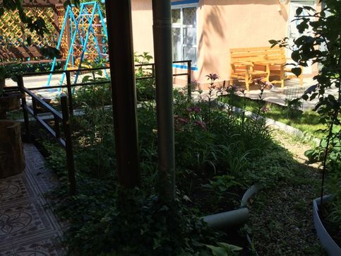 Сад в гостевом доме после реконструкции