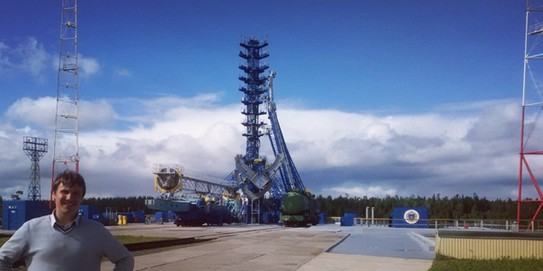 Космодром Плесецк. Стартовая площадка ракеты-носителя Союз-2