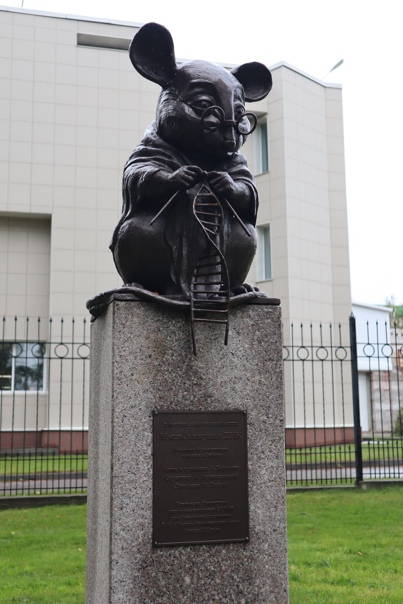 Знаменитый памятник лабораторной мыши. Академгородок. Среда 11 сентября 2019 г