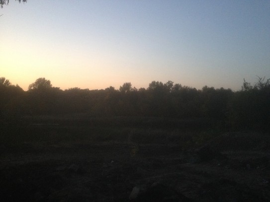 Озеро Подпесочное в городе Урюпинск, на вечерней заре
