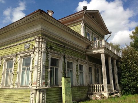 Старая деревянная архитектура, дом Засецких в Вологде