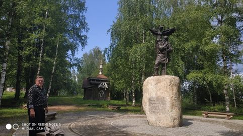 Вытегра, Красная горка, памятник Клюеву