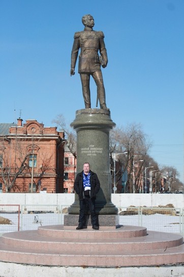 Памятник Муравьву-Амурскому. Благовещенск, 20 марта 2015 года