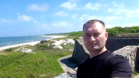 Пляж Балтийского моря. Город Балтийск. 9 июня