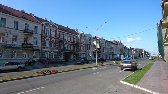 Сохранившаяся историческая застройка на Московской улице, Гусев (Гумбиннен)