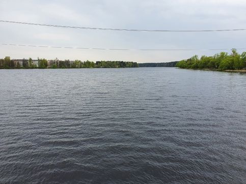 Верхнекировское водохранилище, Киров, Калужская область. Вид с смотровой вышки