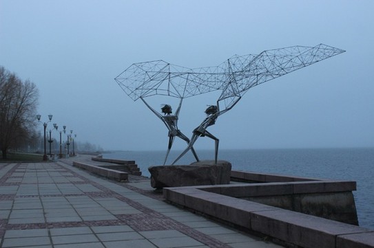 Рыбаки - скульптура из города-побратима Дулута (Миннесота, США)
