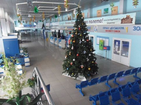 Не совсем природа Кузбасса. Но это - южный международный Аэровокзал (Спиченково) в новогоднем наряде