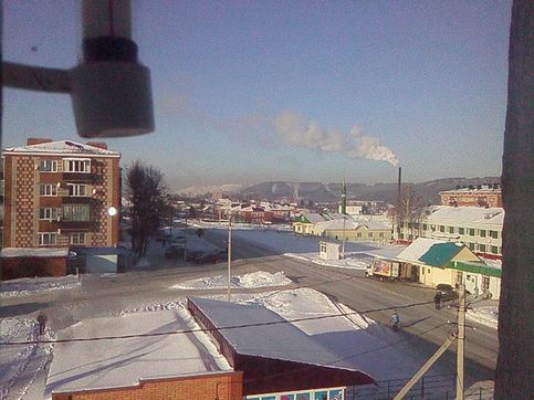 Зимнее утро. Вид   из нашего окна