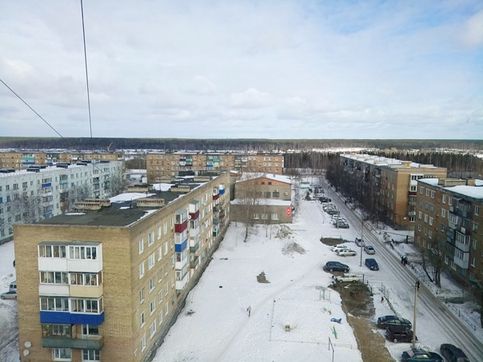 Вид на Сосногорск с 9-го этажа