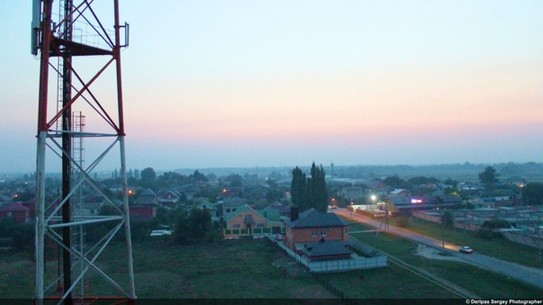Славянск-на-Кубани с высоты 30 метров. Вид с антенной опоры