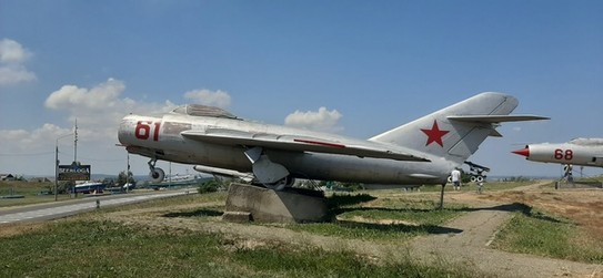 Истребитель МиГ-15. Музей Военная горка. г. Темрюк, Краснодарский край