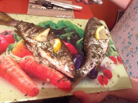 Ночью готовили рыбу :)