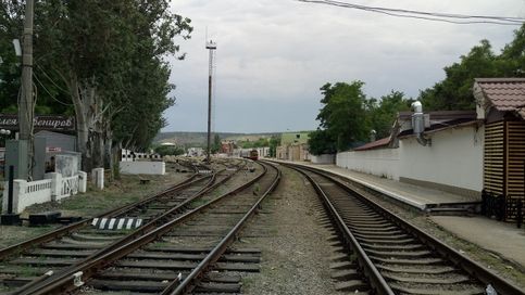 Пустой вокзал в Феодосии
