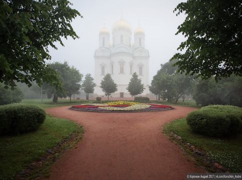 Екатерининский собор, Пушкин, туман.