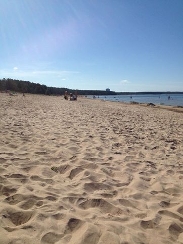 Пляж в Сосновом Бору на Финском заливе