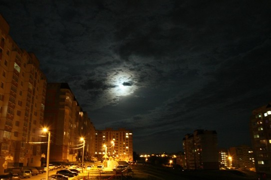 Ночное небо. Вид с балкона моего