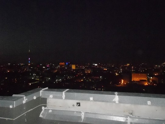 Ночная Москва с крыши 22-этажного дома!