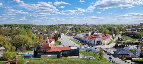 Волоколамск (Московская область). Вид на город с колокольни кремля