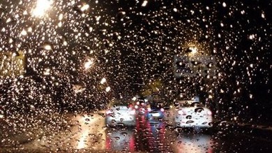 Ночь, город, дождь, дорога
