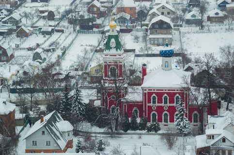 Церковь Рождества Пресвятой Богородицы. Никольско-Трубецкое. Снято в январе 2013 г