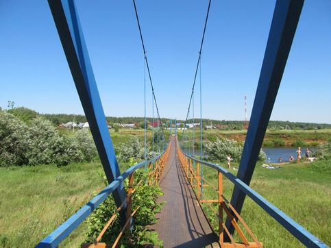 Висячий мост возле Саурово