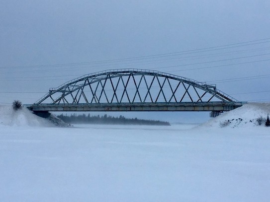 Мост через Экостровский пролив с необычного ракурса? )))