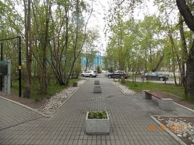 Город Мурманск, июнь 2019 г. Парк возле морского вокзала города