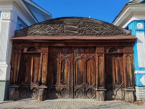Усадьба графини Паниной. Исторические деревянные ворота