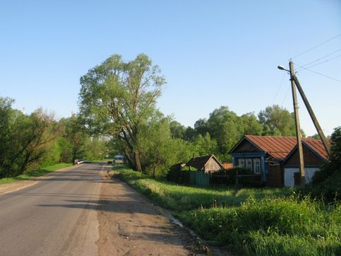 Село Толба, большая дорога на Нижний Новгород. Внизу мост через речку Зайчиха