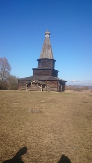 Успенская церковь 1505 г. Служила маяком для рыбаков на Озере Ильмень