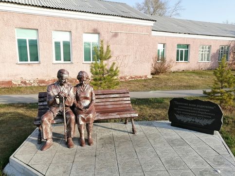 Памятник всем родителям установлен у краеведческого музея в 2018 году