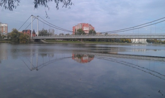 Это подвесной мост на металлизированных тросах через р. Сура, III региональный когресс неправительственных организаций Совета Европы - Bridge of friendship