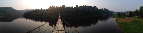 Висячий мост через реку Усьва