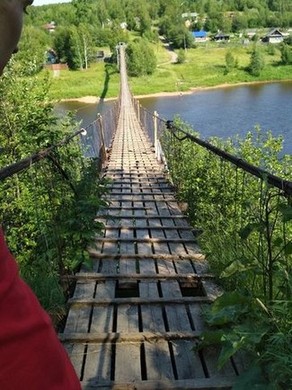 Висячий мост через реку Косьва