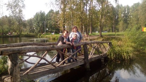 Мост через пруд черняевский парк