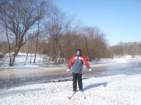 17 февраля 2016 на лыжах по речке