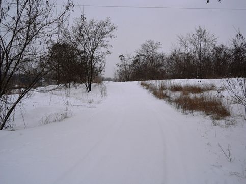 Шахты. Зимняя дорога в пойме реки Грушевки