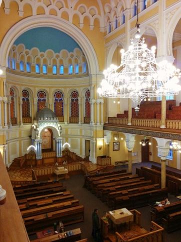 Большая хоральная синагога, Санкт-Петербург (19. 10. 2014). Женская галерея - точнее, вид с нее
