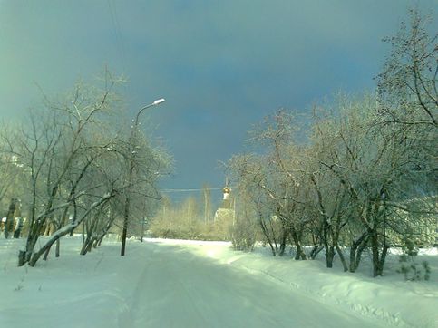 Зимний городской пейзаж. Тукмаков В. П