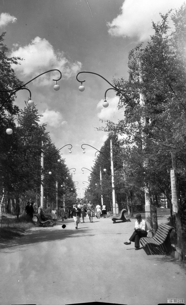 Западная аллея Центрального парка культуры и отдыха. 1948 год
