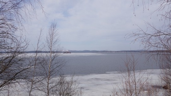 Вид с площадки на исетское озеро