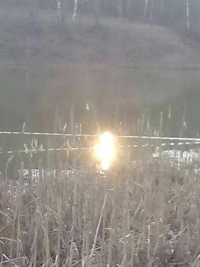 Солнце пьет из озера
