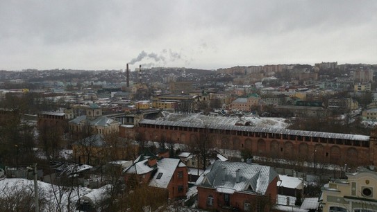 Крепостная стена и панорама Заднепровского района города