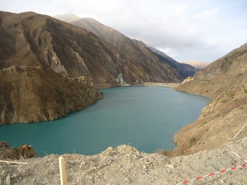 Водохранилище Зарамагской ГЭС. Северная Осетия-Алания, Россия