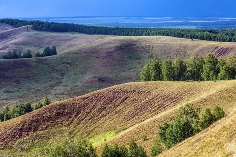 Вид с вершины горы Чатыр-Тау, высшей точки Республики Татарстан