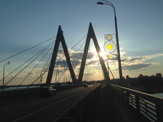 Мост Миллениум, на закате дня