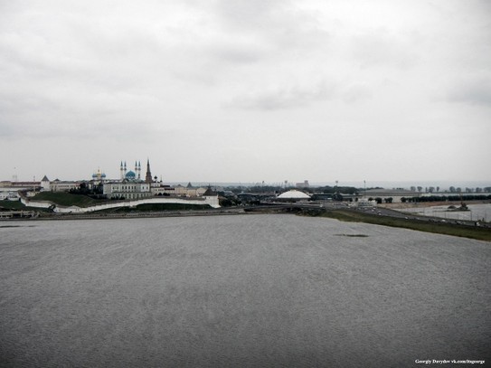 Вид на реку Казанку и Кремль., ,
